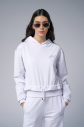 Kadın Beyaz Taş Baskılı Sweatshırt Pantolon Takım | 4043 - 4