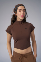 Kadın Coffy Kısa Kollu Yakalı Sörf Body | 4059 - 4