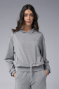 Kadın Gri Melanj Taş Baskılı Sweatshırt Pantolon Takım | 4043 - 7