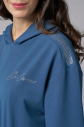 Kadın Koyu Mavi Taş Baskılı Sweatshırt Pantolon Takım | 4043 - 4