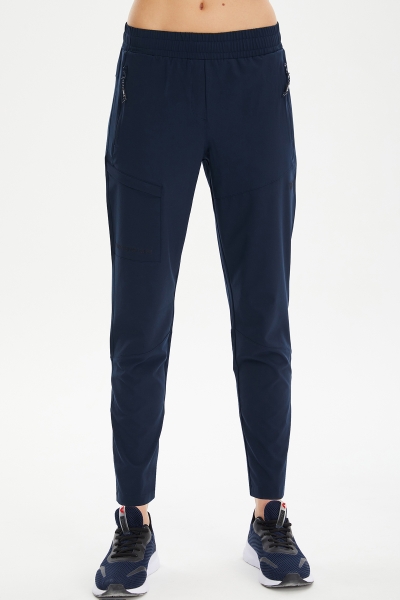 Kadın Lacivert İnce Dokuma Kumaş Outdoor Eşofman Altı | 0433 - BİLCEE