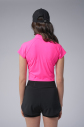 Kadın Pembe Kısa Kollu Yakalı Sörf Body | 4059 - 5