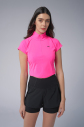 Kadın Pembe Kısa Kollu Yakalı Sörf Body | 4059 - 10