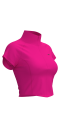 Kadın Pembe Kısa Kollu Yakalı Sörf Body | 4059 - 7