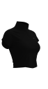 Kadın Siyah Kısa Kollu Yakalı Sörf Body | 4059 - 8