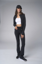 Kadın Siyah Slim Fit Sporcu Ceketi | 4187 - 9