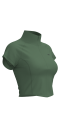 Kadın Yeşil Kısa Kollu Yakalı Sörf Body | 4059 - 9