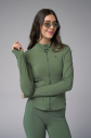 Kadın Yeşil Slim Fit Sporcu Ceketi | 4187 - 2