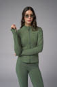 Kadın Yeşil Slim Fit Sporcu Ceketi | 4187 - 5