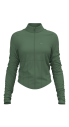 Kadın Yeşil Slim Fit Sporcu Ceketi | 4187 - 7