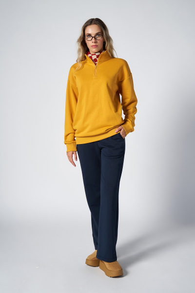 Peak Erkek Koyu SarıOversize Fermuarlı Yaka Sweatshirt 7021 Fiyatı
