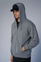 Peak Unisex Koyu Gri Oversize Fermuarlı Kapüşonlu Eşofman Üstü | 7016 - 1