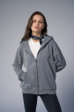 Peak Unisex Koyu Gri Oversize Fermuarlı Kapüşonlu Eşofman Üstü | 7016 - 2