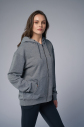 Peak Unisex Koyu Gri Oversize Fermuarlı Kapüşonlu Eşofman Üstü | 7016 - 10