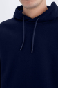 Peak Erkek Lacivert Pamuklu Kanguru Cepli Kapüşonlu Sweatshirt | 7017 - 4