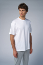Peak Erkek Beyaz Oversize Tişört | 7034 - 3