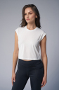 Peak Kadın Beyaz Crop Tişört | 7035 - 1
