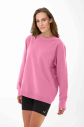 Peak Kadın Pembe Oversize Bisiklet Yaka Basic Sweatshirt | 7015 - 4