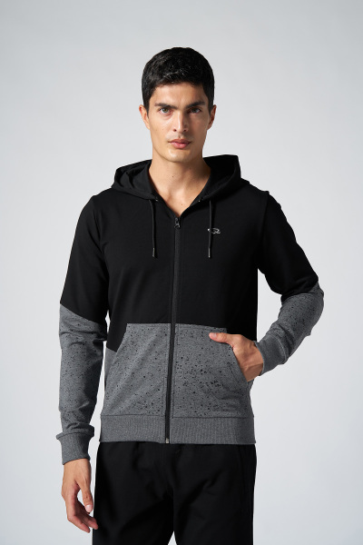 Quicktime Erkek Koyu Gri Melanj Kapüşonlu Eşofman Takımı | 7007 - QUICKTIME (1)